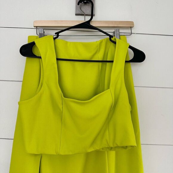 Show me Your Mumu Women’s Large Citrine Green 2 Piece Set New - Picture 2 of 10